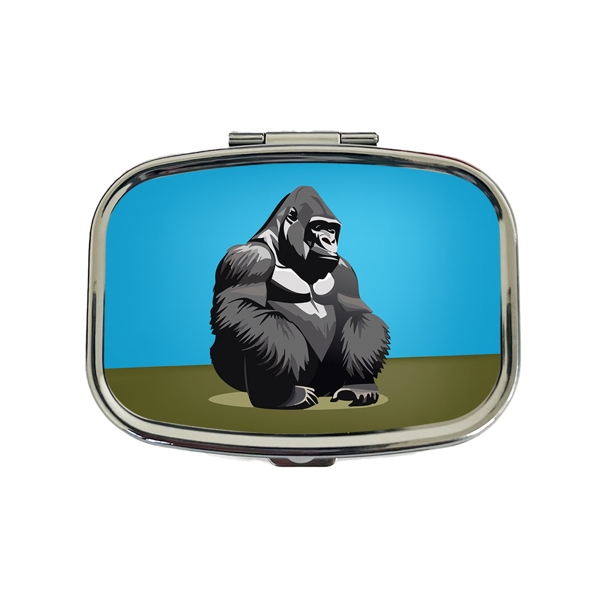 Gorilla Sitting Travel Pill Box Case