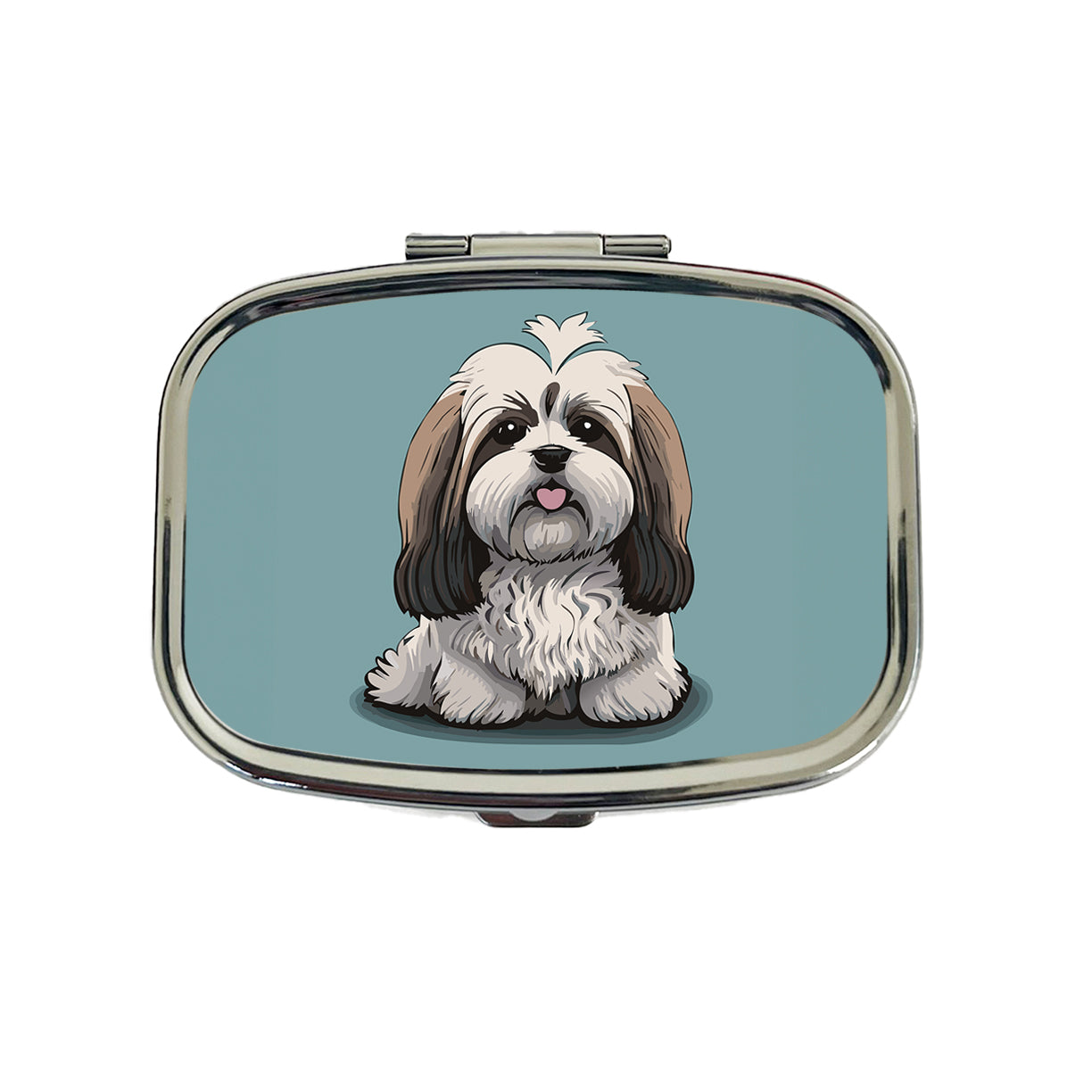 Havanese Dog Sitting Travel Pill Box Case
