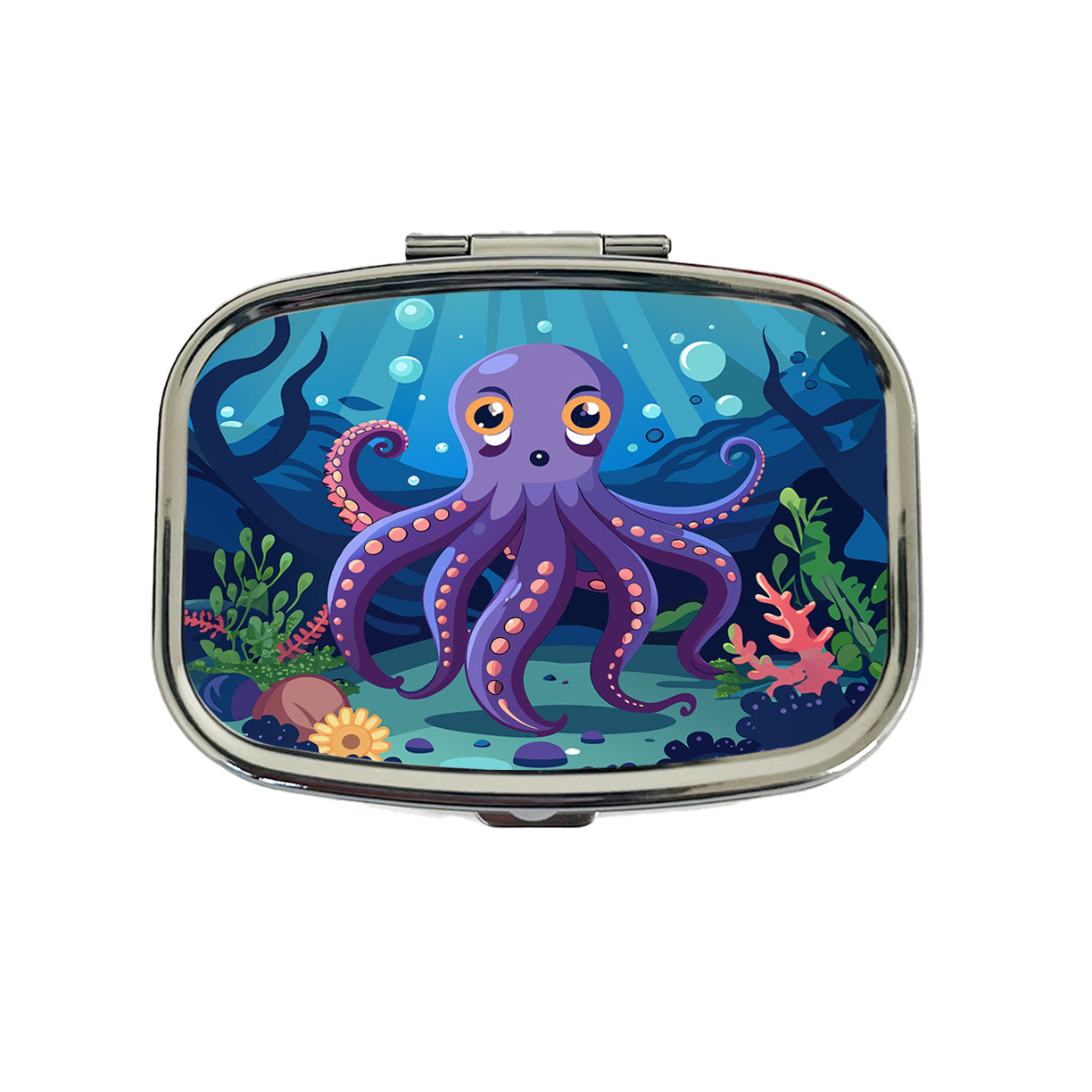 Octopus in Ocean Cute Travel Pill Box Case
