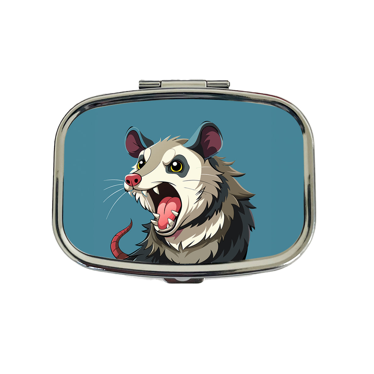 Opossum Screaming Funny Travel Pill Box Case