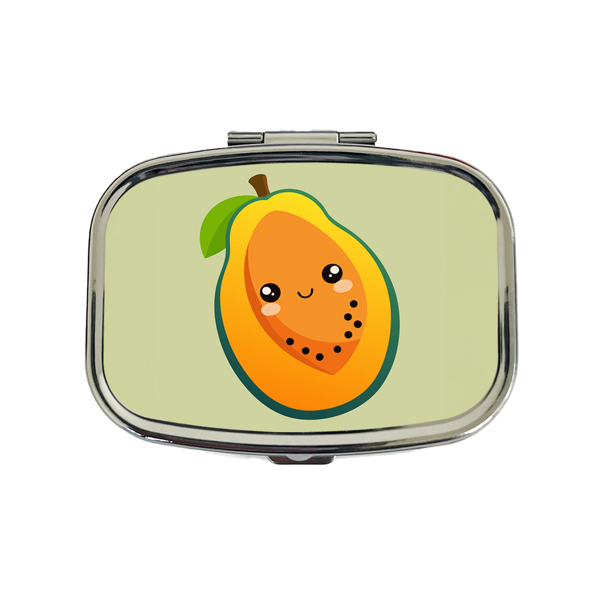 Papaya Cute Happy Fruit Travel Pill Box Case