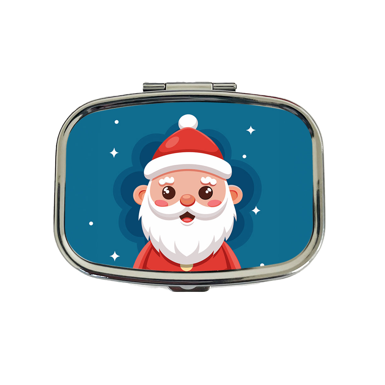 Santa Cute Xmas Christmas Travel Pill Box Case