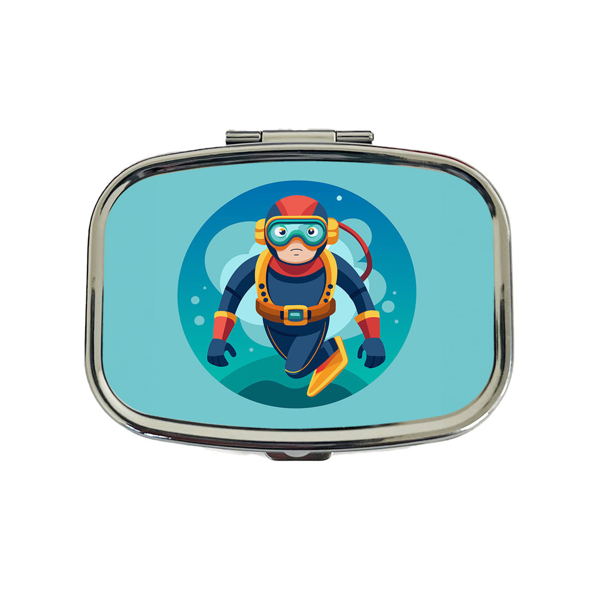 Scuba Diver Diving Travel Pill Box Case