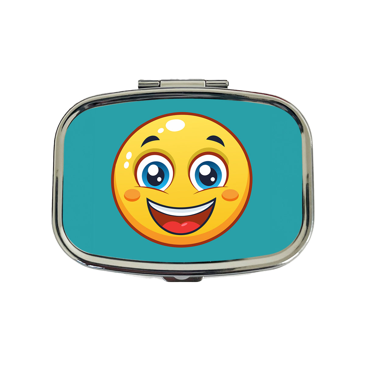 Smiling Face Happy Travel Pill Box Case