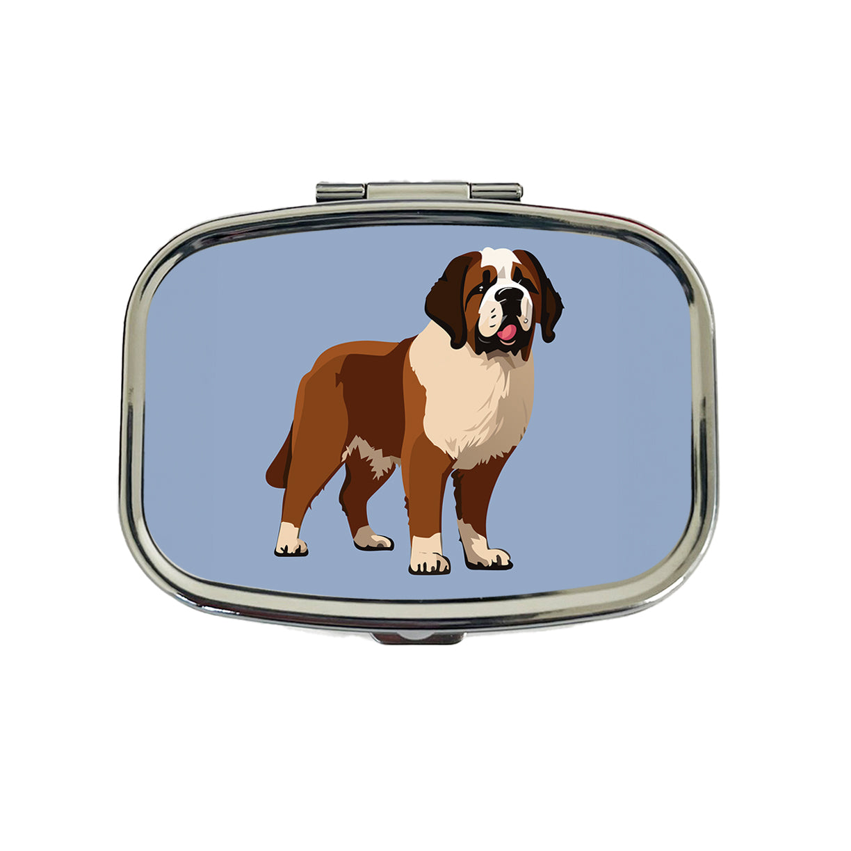 St Bernard Dog Standing Travel Pill Box Case