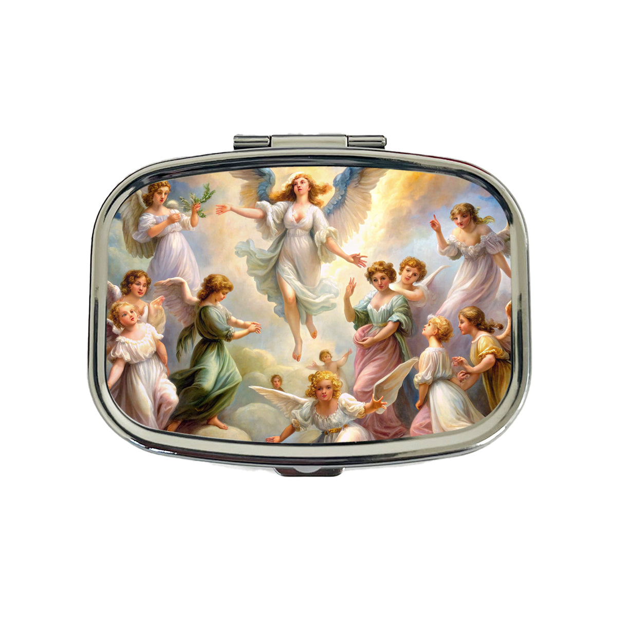 Angels Painting Watercolor Travel Pill Box Case