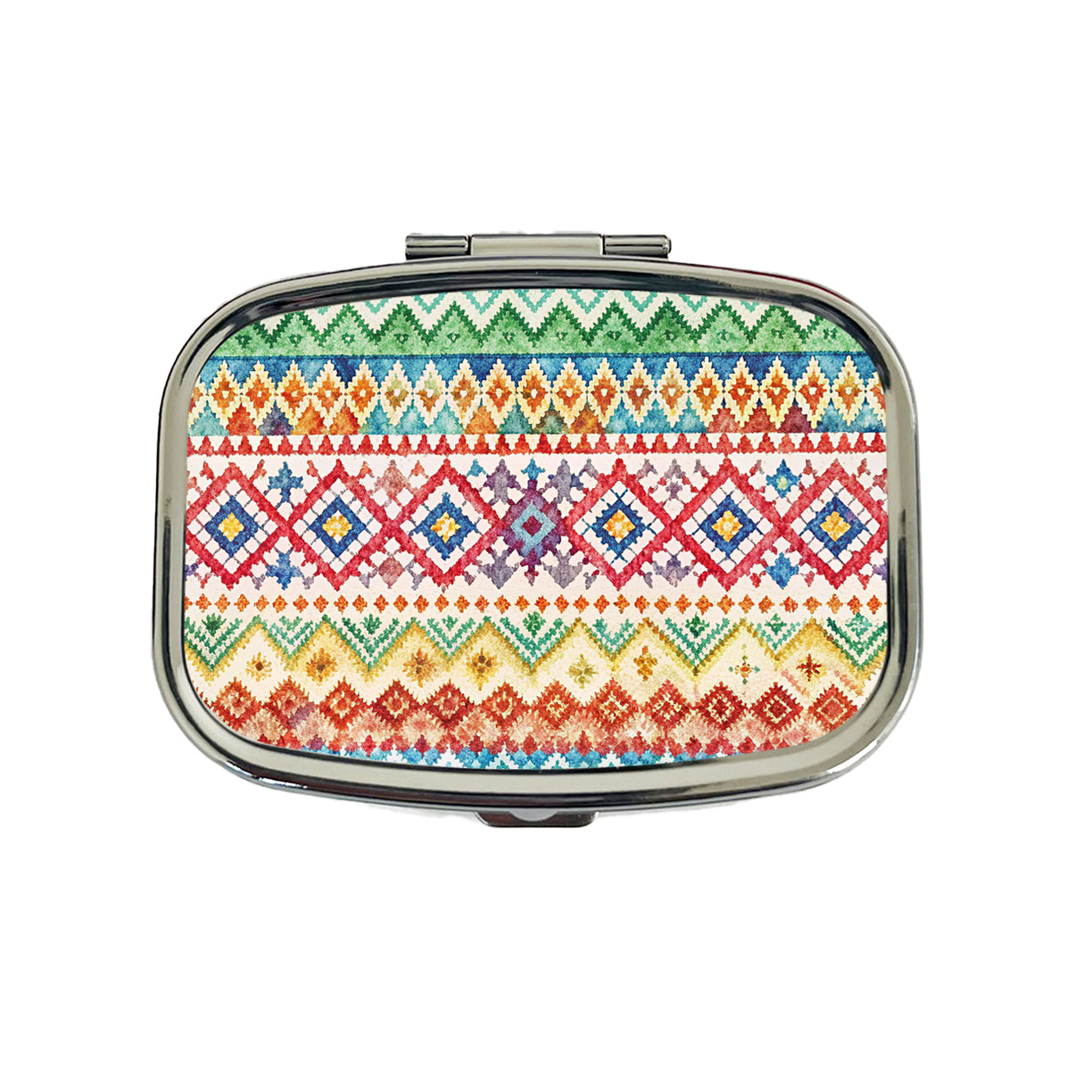 Fair Isle Knitting Sweater Travel Pill Box Case