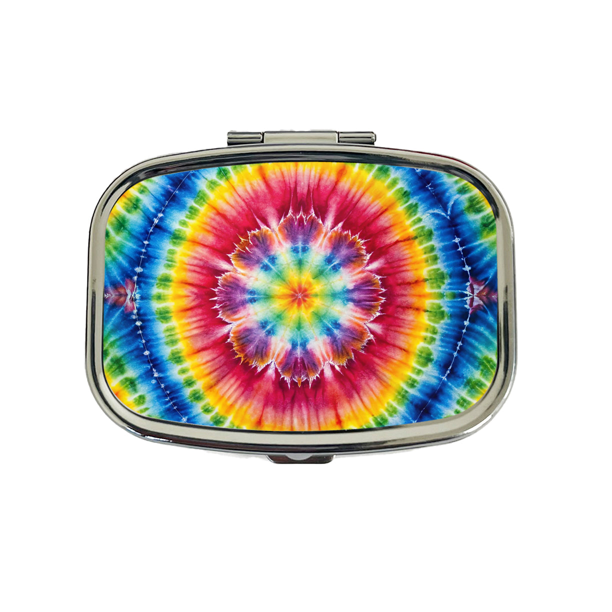 Tie Dye Pattern Watercolor Travel Pill Box Case