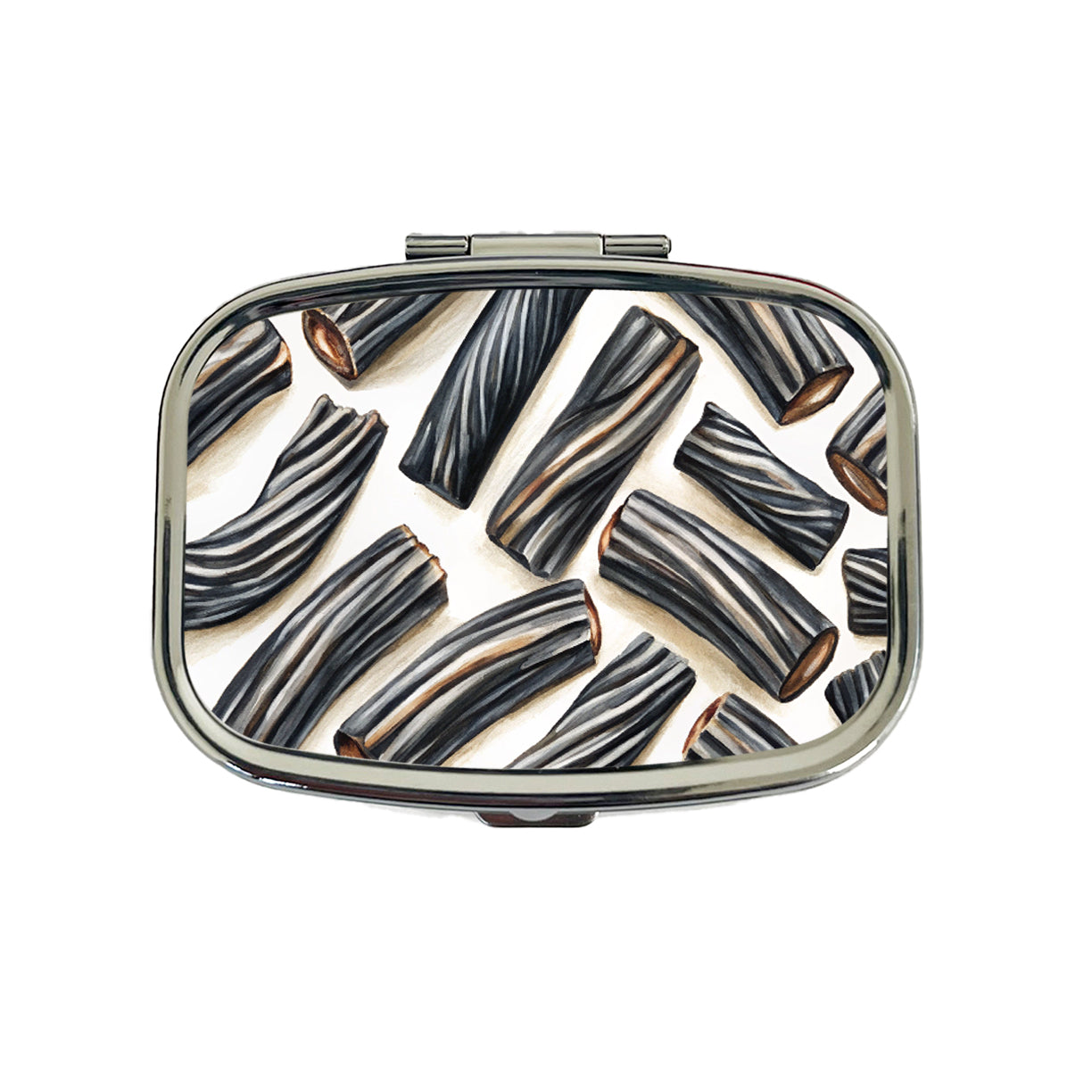 Black Licorice Travel Pill Box Case