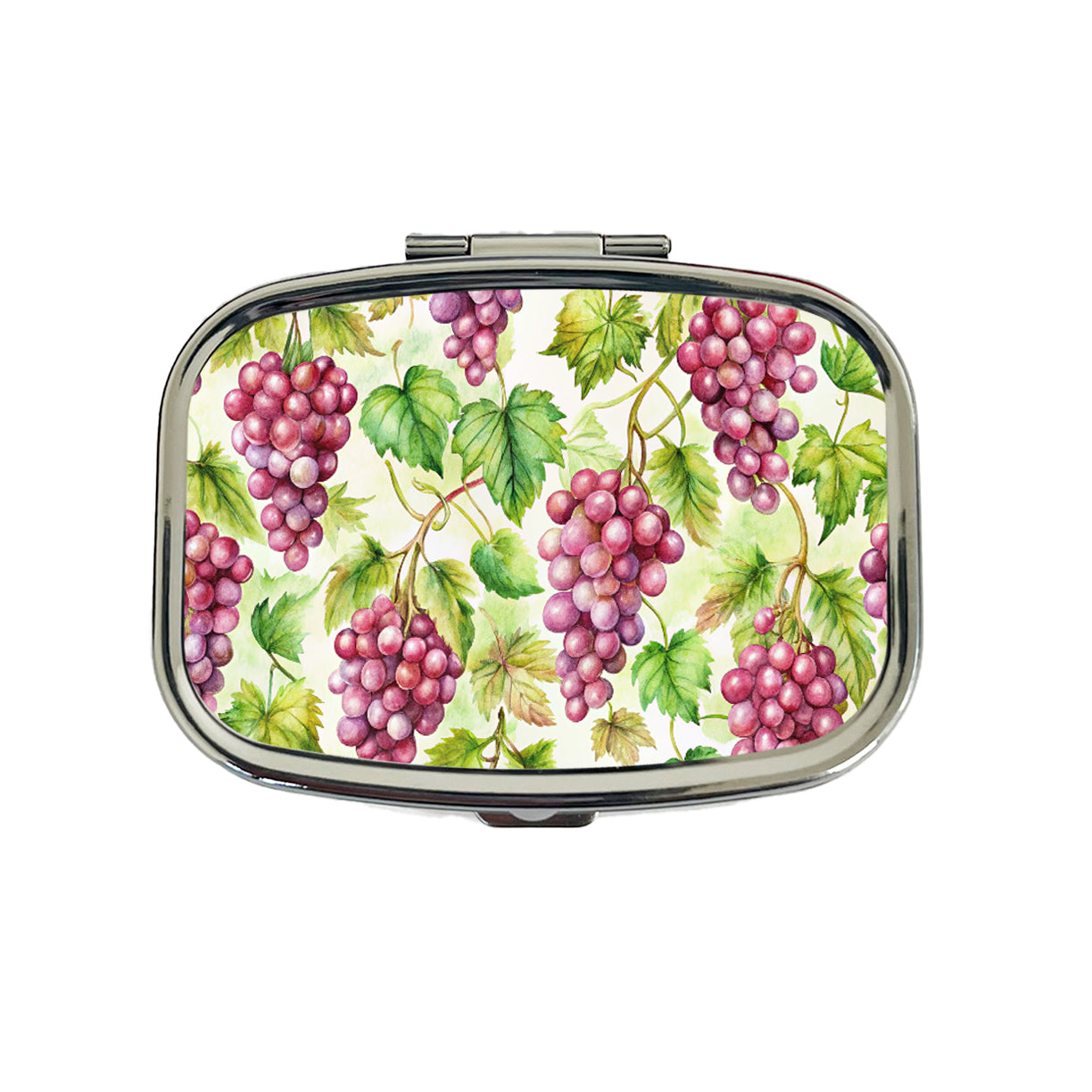 Bunches Of Purple Grapes Travel Pill Box Case