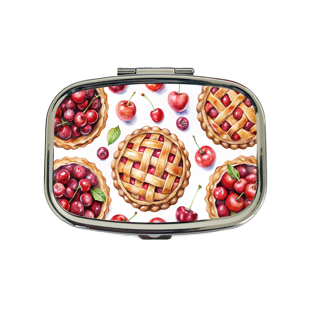 Cherry Pies Bursting Travel Pill Box Case