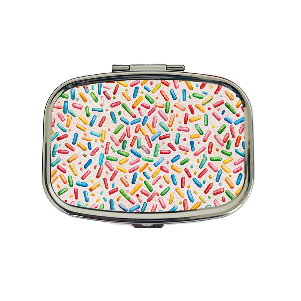 Colorful Sprinkles Ice Cream Donuts Travel Pill Box Case