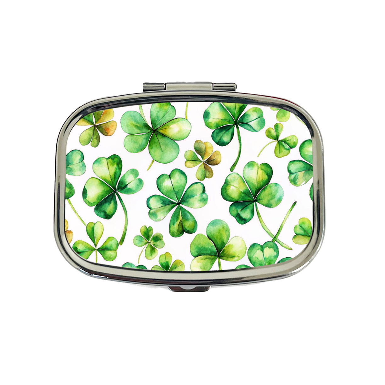 Four Leaf Clovers Ireland St. Patrick's Day Travel Pill Box Case
