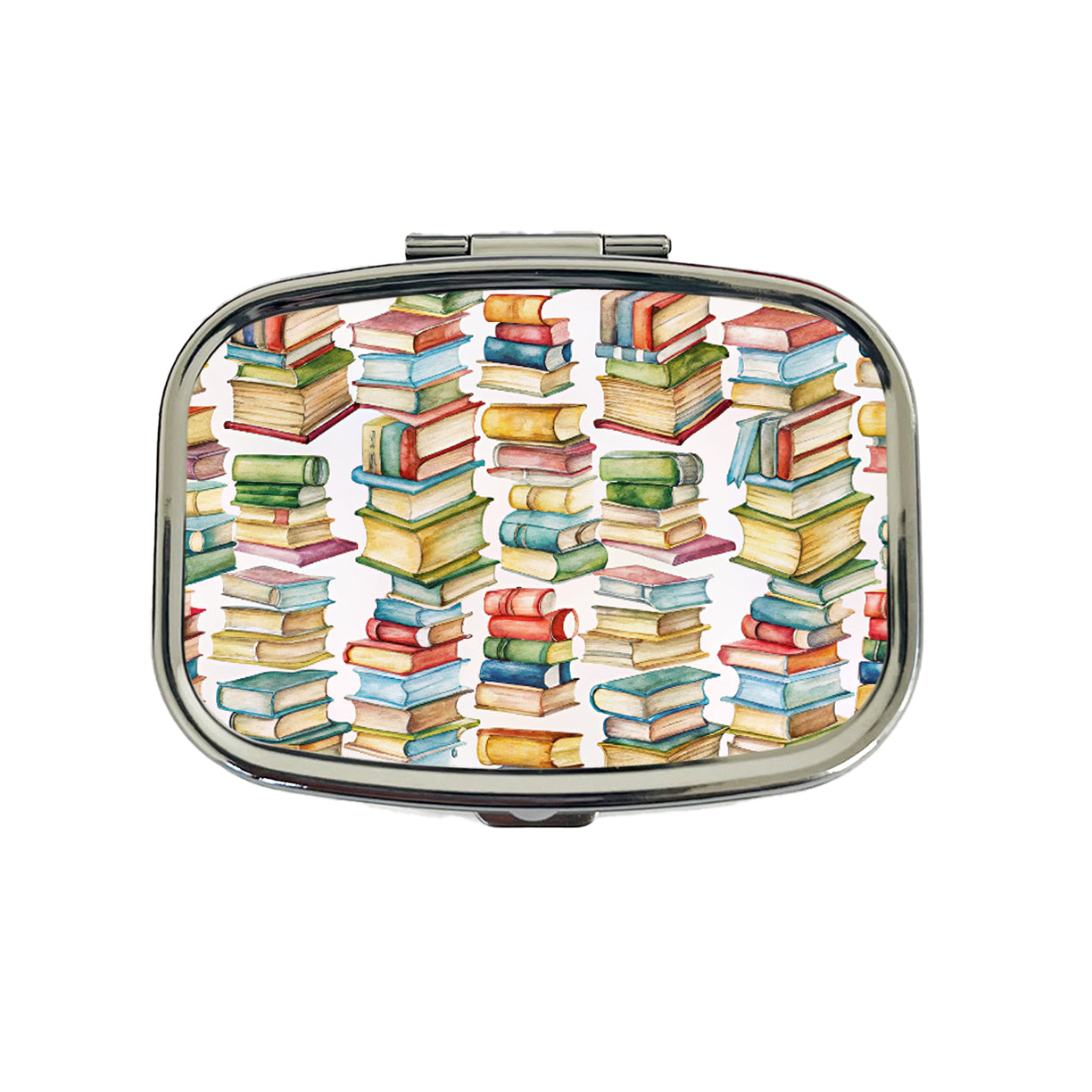 Lots Of Books Library Reading Reader Travel Pill Box Case