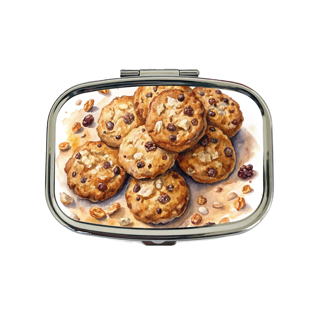 Oatmeal Raisin Cookies Travel Pill Box Case