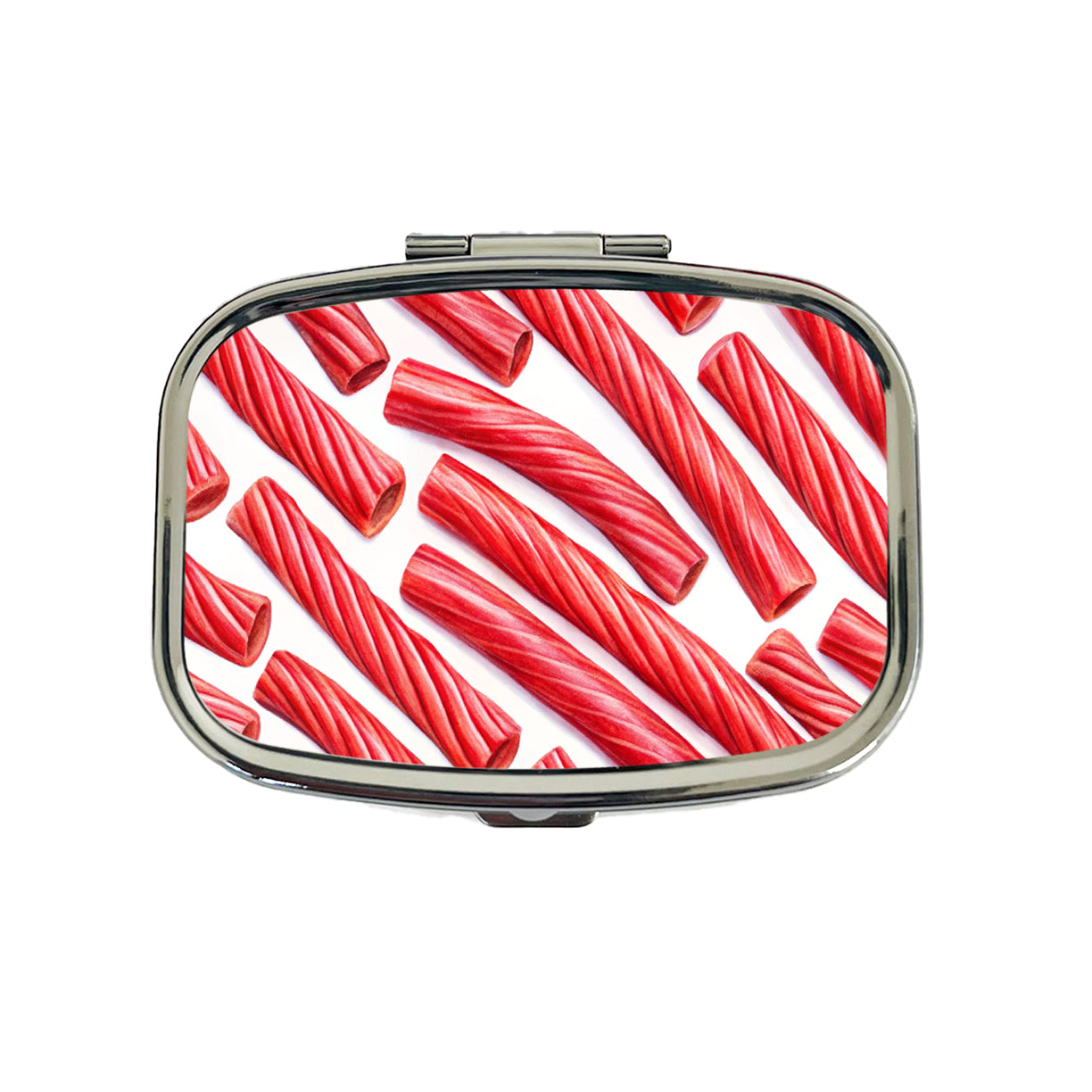 Red Licorice Travel Pill Box Case