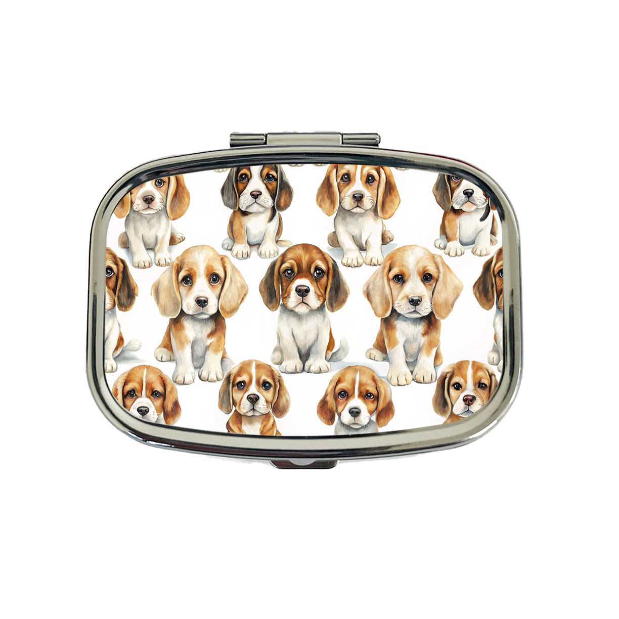 Adorable Puppies Dogs Travel Pill Box Case