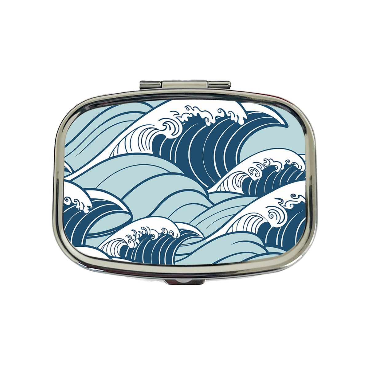 Ocean Waves Japanese Style Travel Pill Box Case
