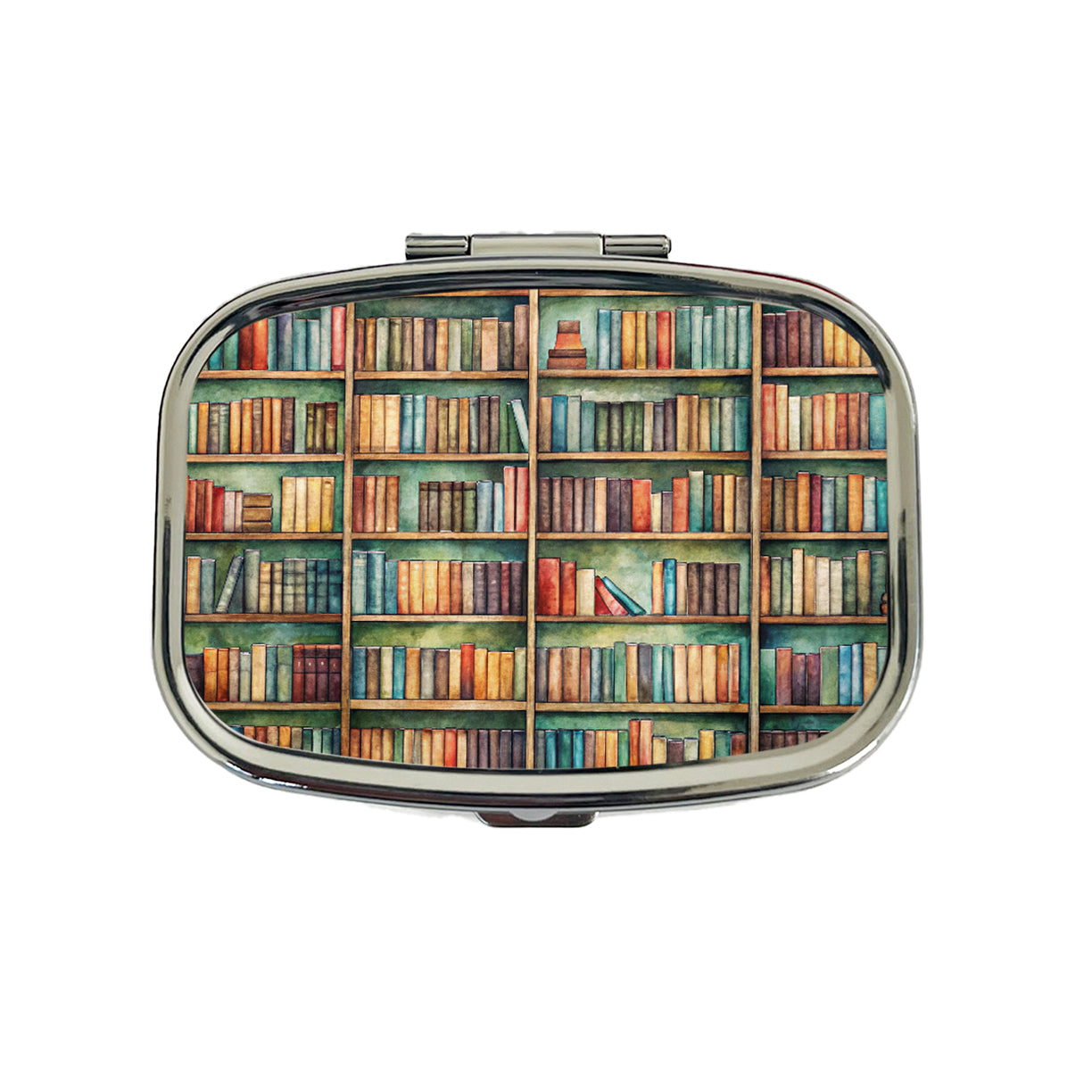 Bookshelves Library Reading Reader Books Travel Pill Box Case