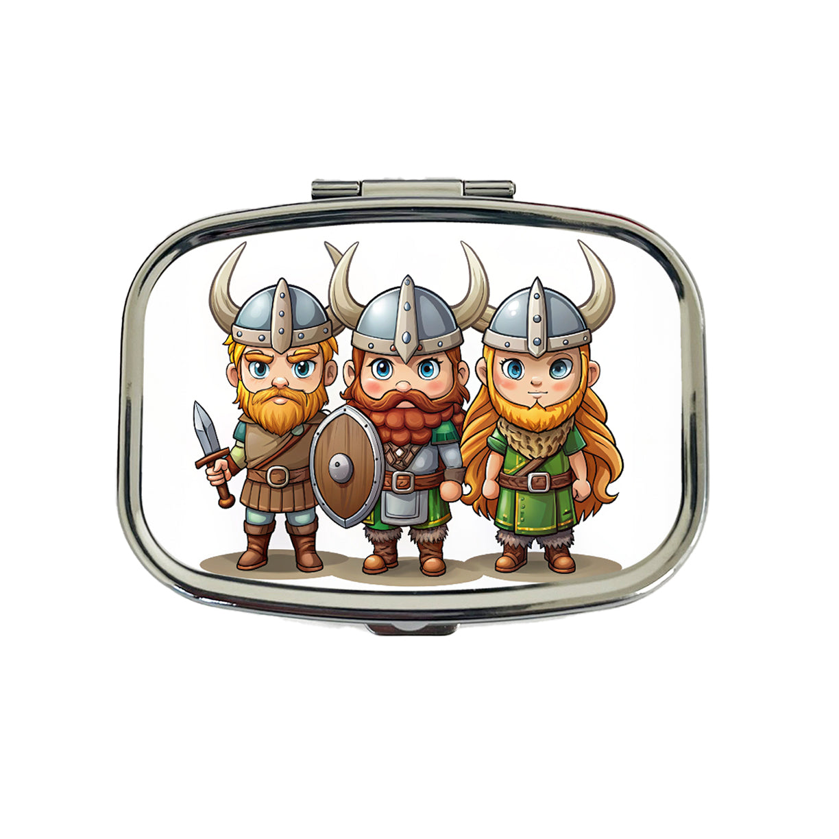 Cute Vikings Travel Pill Box Case