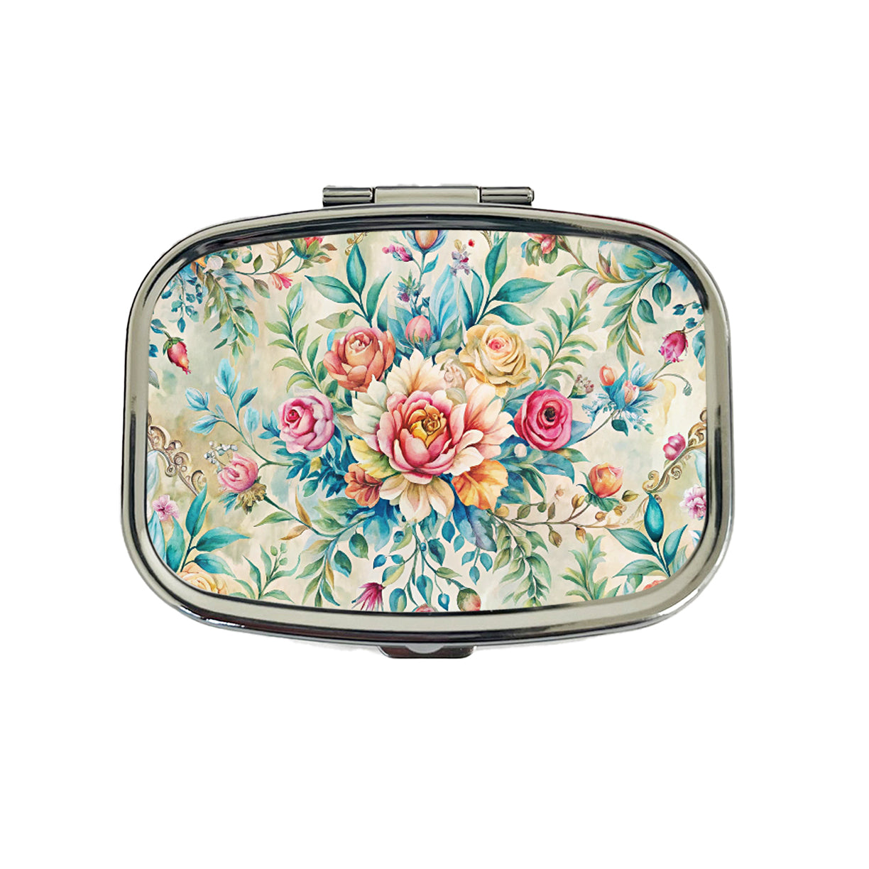 Elegant Bohemian Wallpaper Travel Pill Box Case