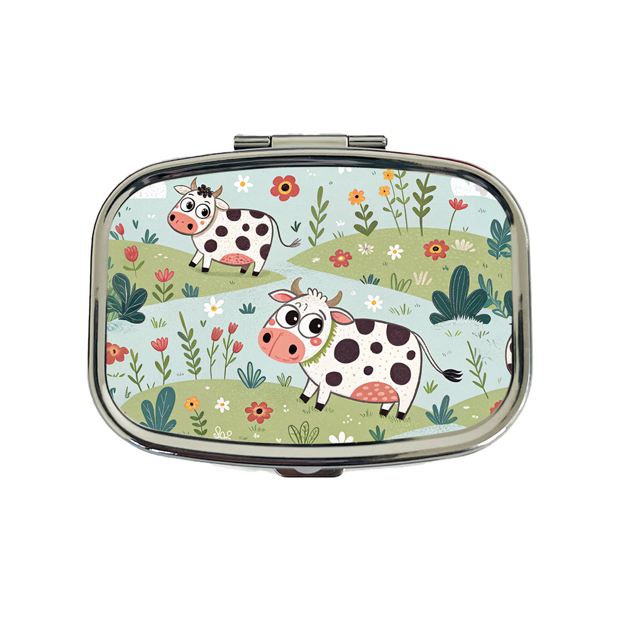 Adorable Dairy Cows Travel Pill Box Case