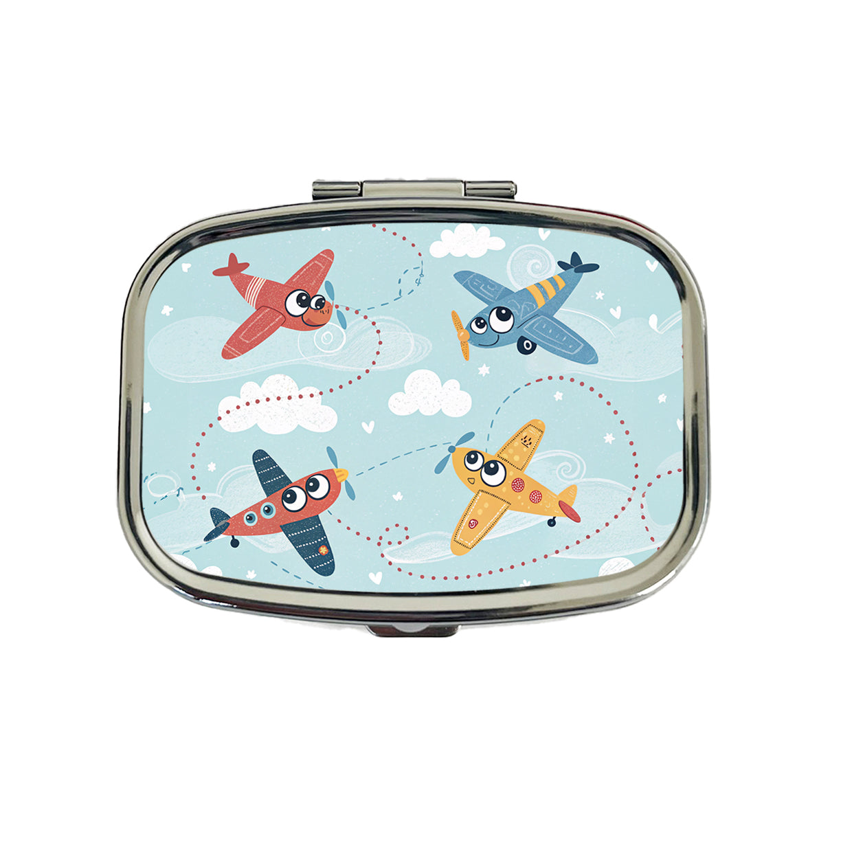 Airplanes Cute Cartoon Travel Pill Box Case