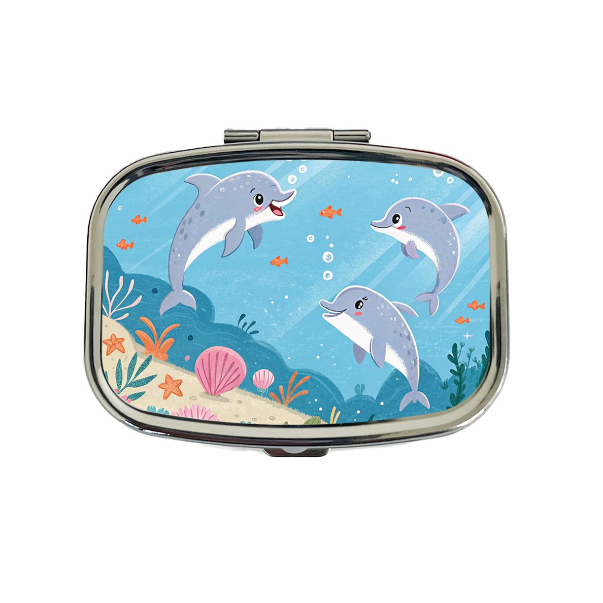 Kawaii Dolphins Travel Pill Box Case