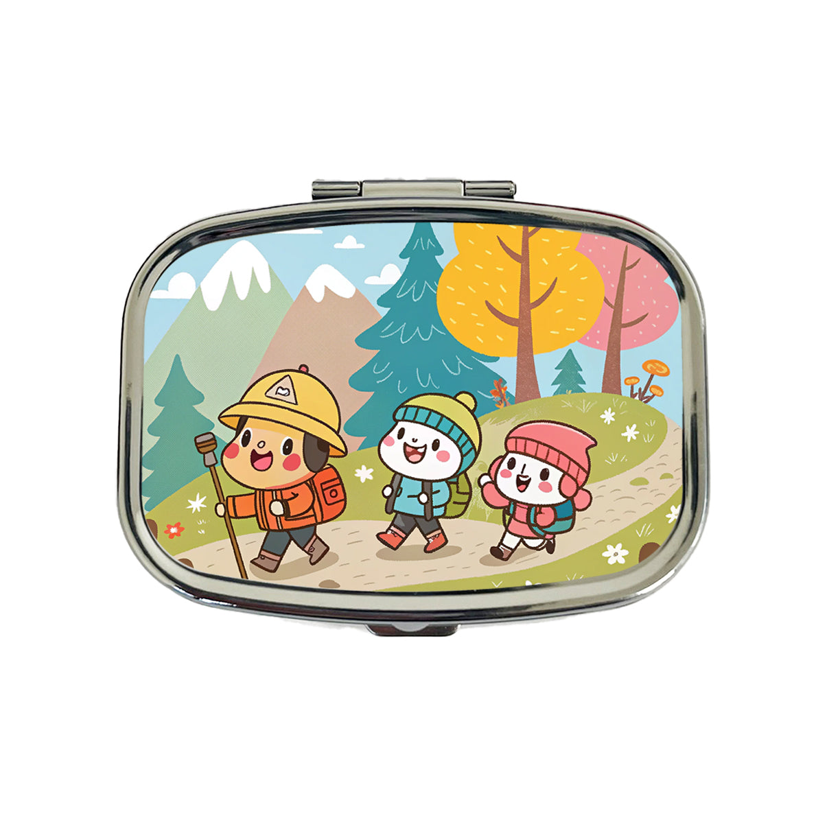 Kawaii Hiking Hikers Travel Pill Box Case