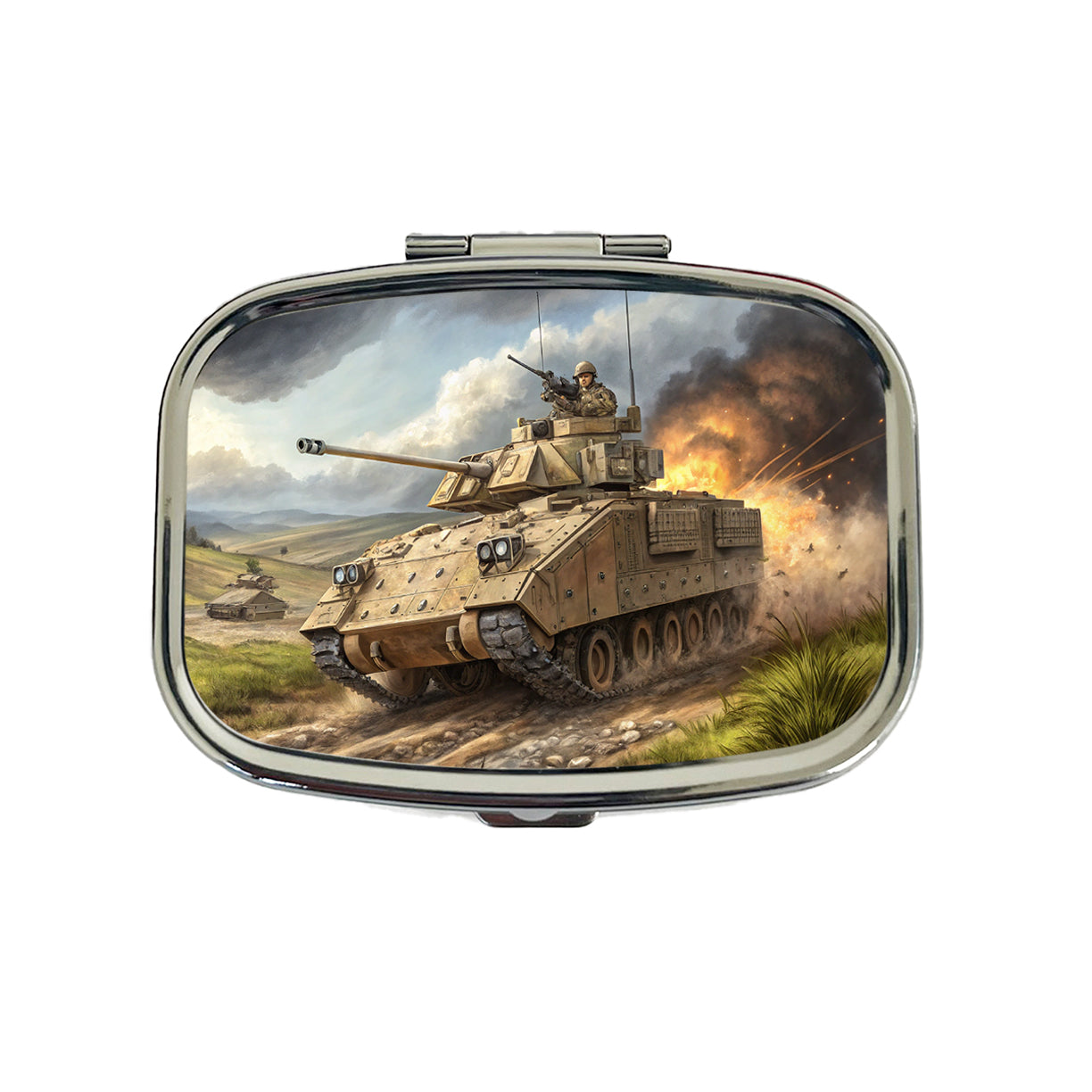 Bradley Fighting Vehicle US Army Armor Travel Pill Box Case