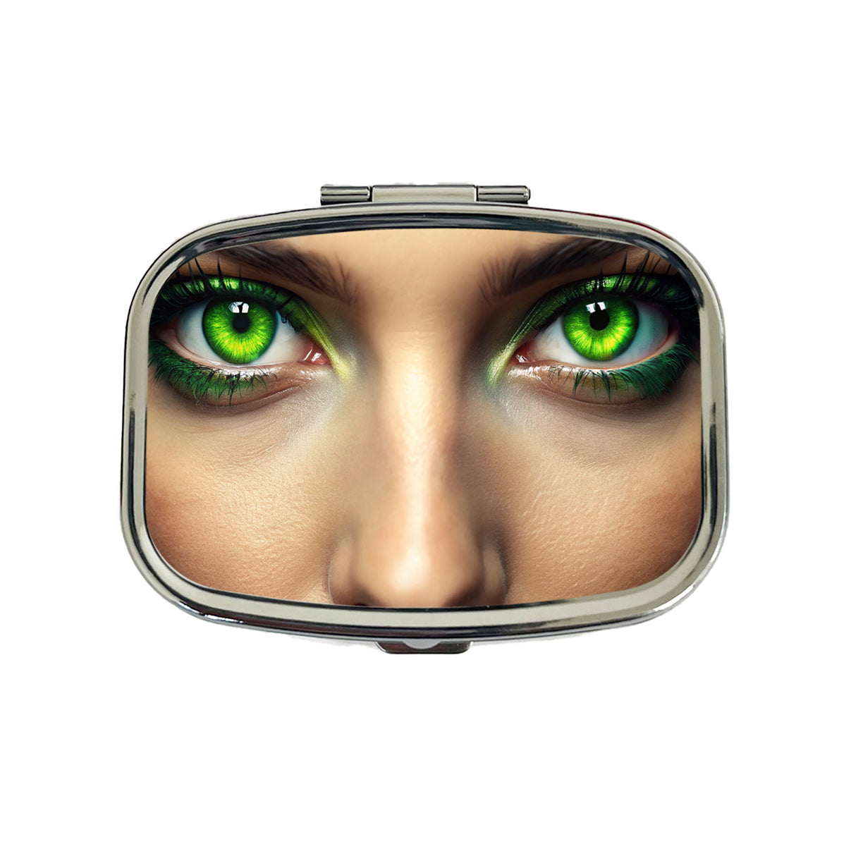 Close-Up Of Green Eyes Travel Pill Box Case