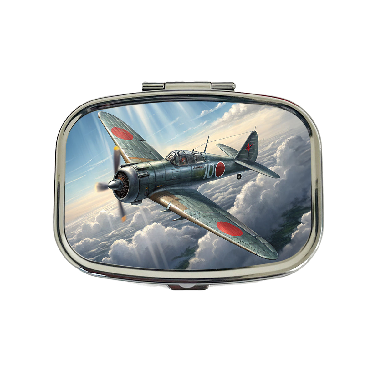 A6M Zero WWII Japanese Navy Fighter Plane Travel Pill Box Case