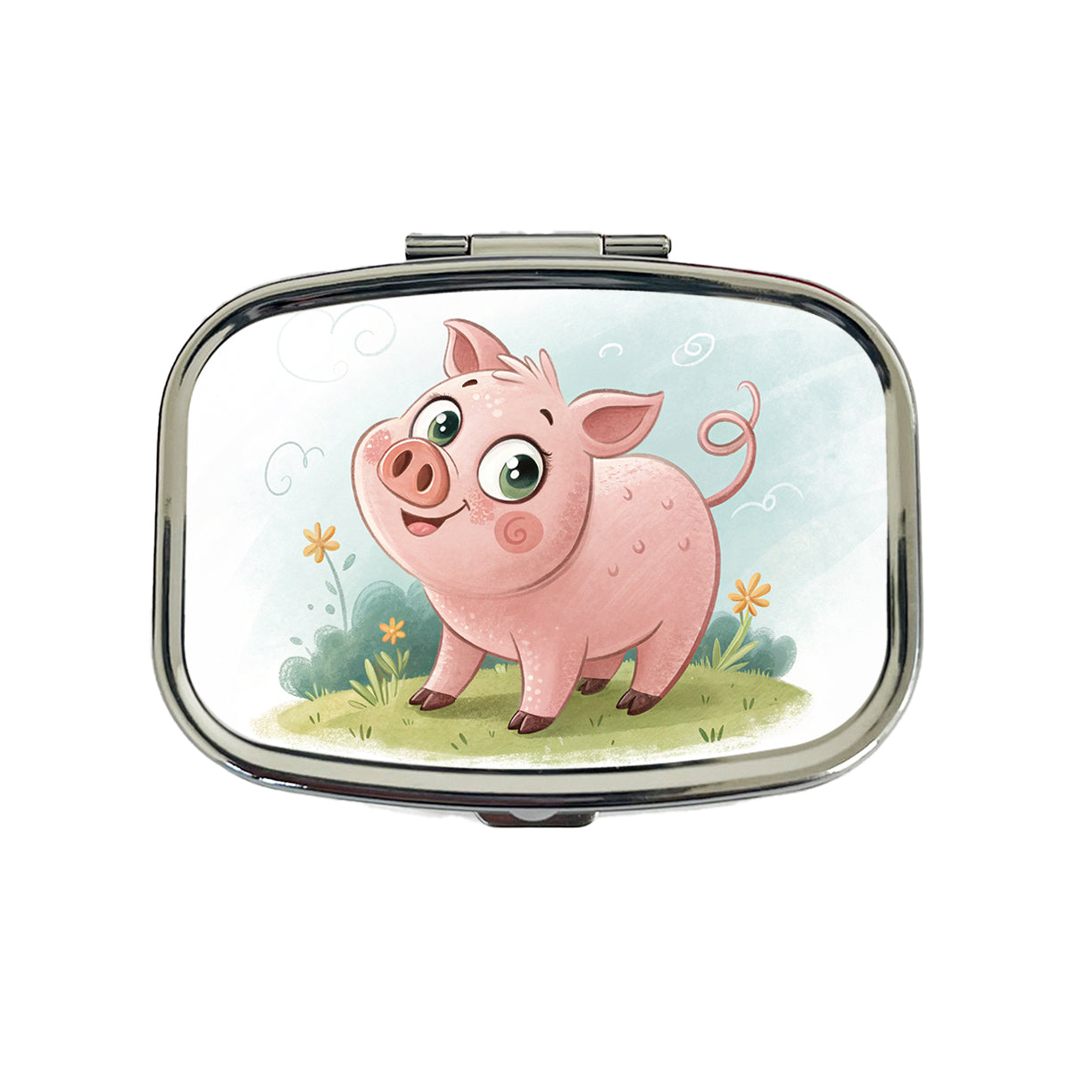 Pig Children's Illustration Style Travel Pill Box Case