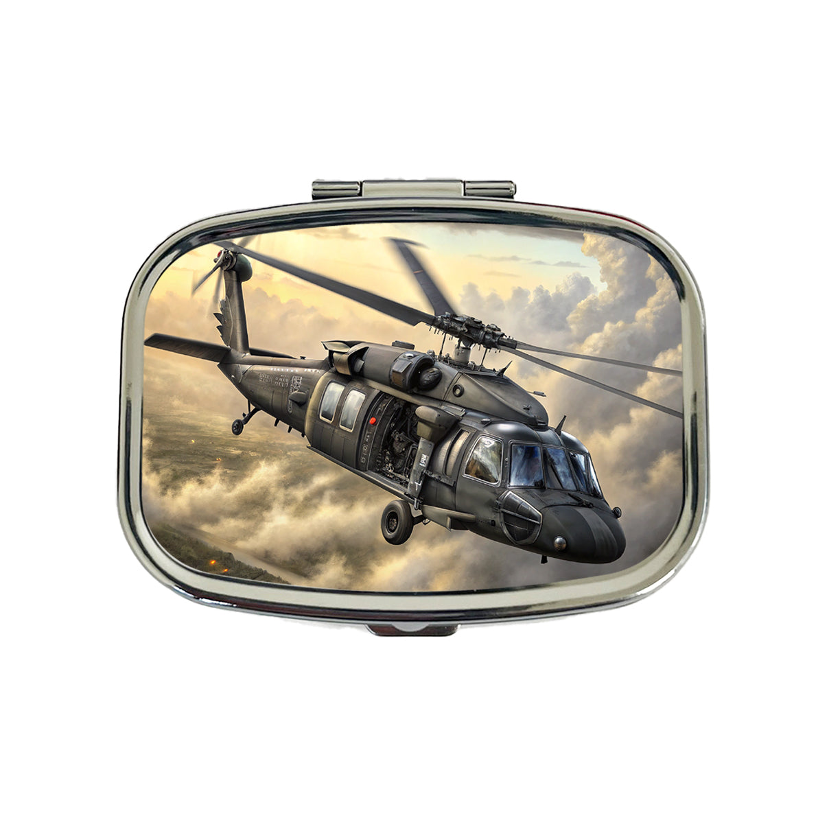 UH-60 Black Hawk US Helicopter Travel Pill Box Case