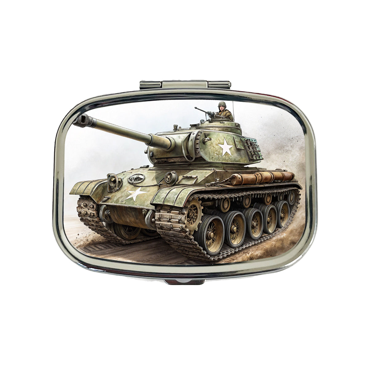 WWII M26 Pershing US Heavy Tank Travel Pill Box Case