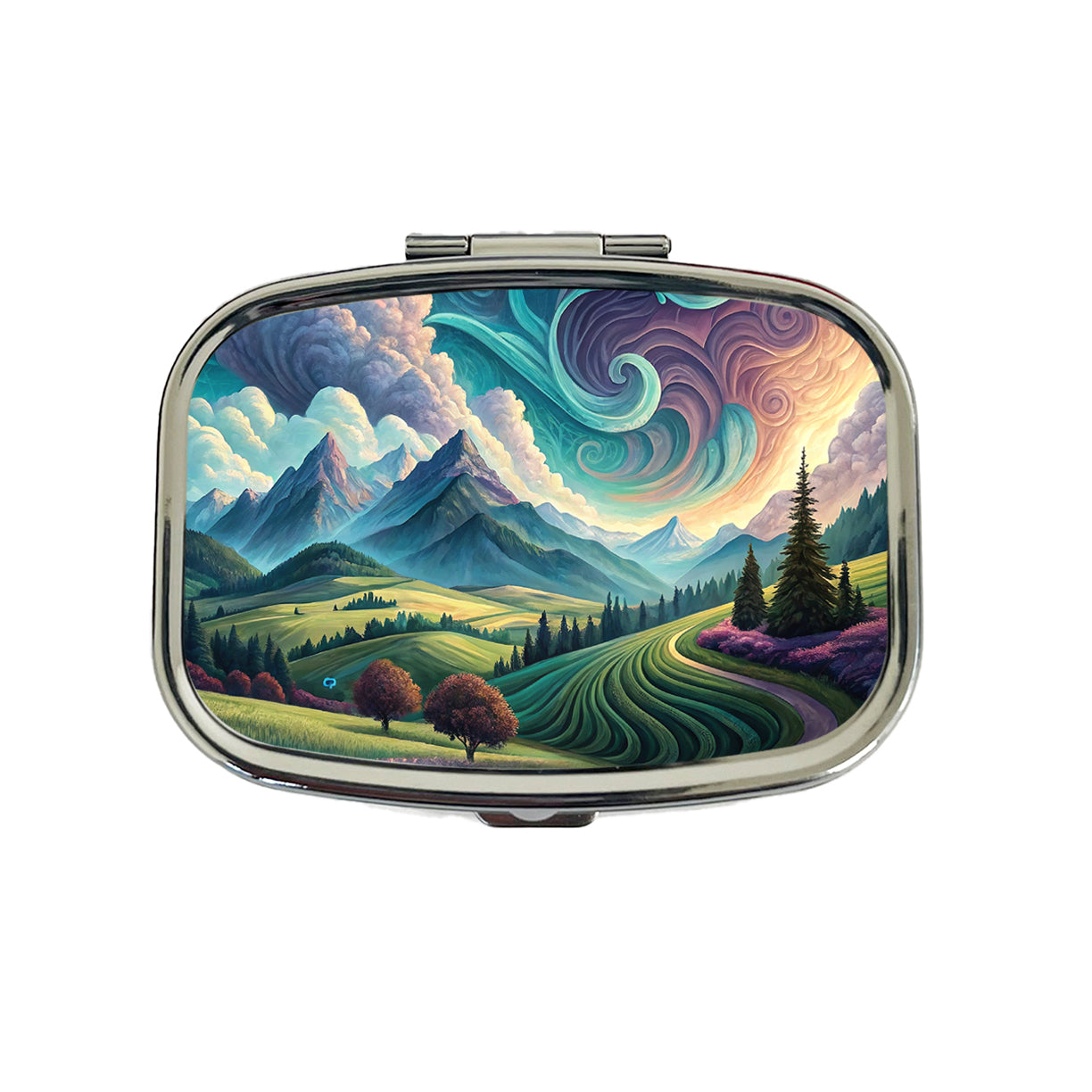 Abstract Pastels Landscape Travel Pill Box Case