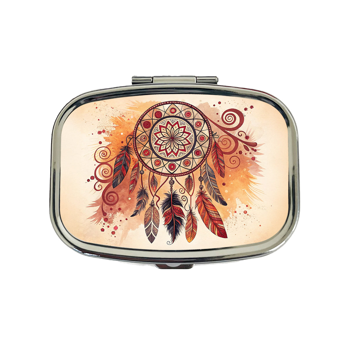 Abstract Southwestern Dream Catcher Design Travel Pill Box Case