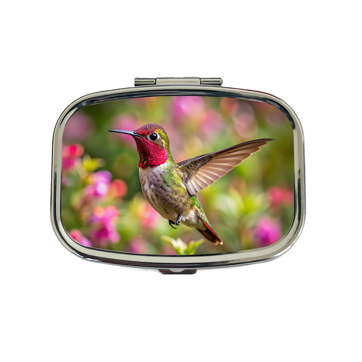 Anna's Hummingbird Backyard Bird Travel Pill Box Case