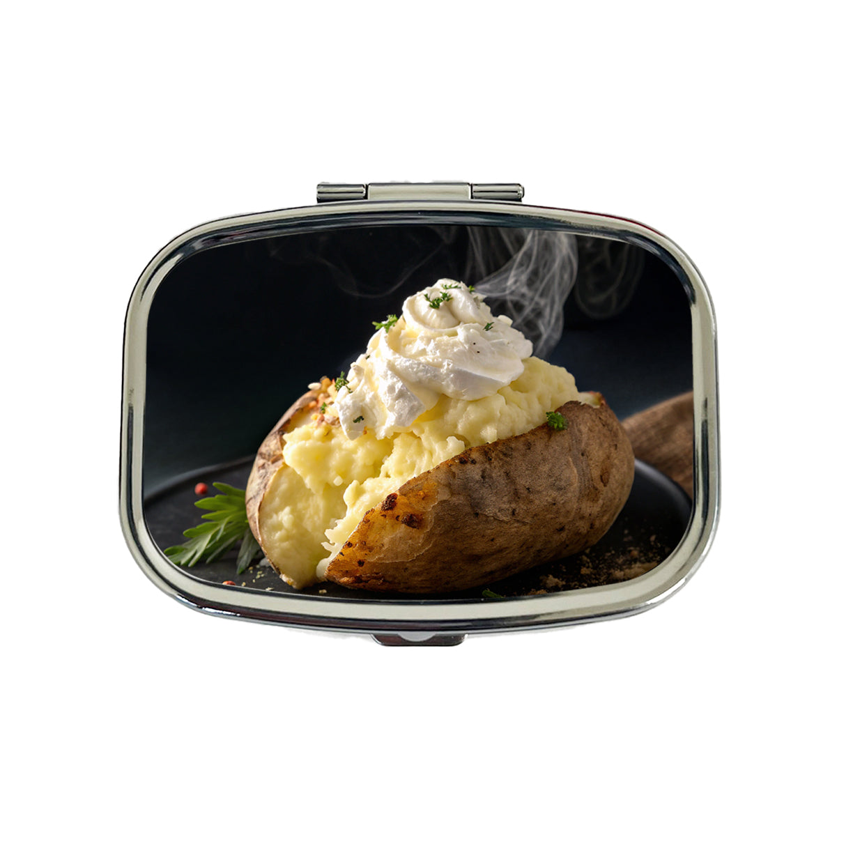 Baked Potato Travel Pill Box Case
