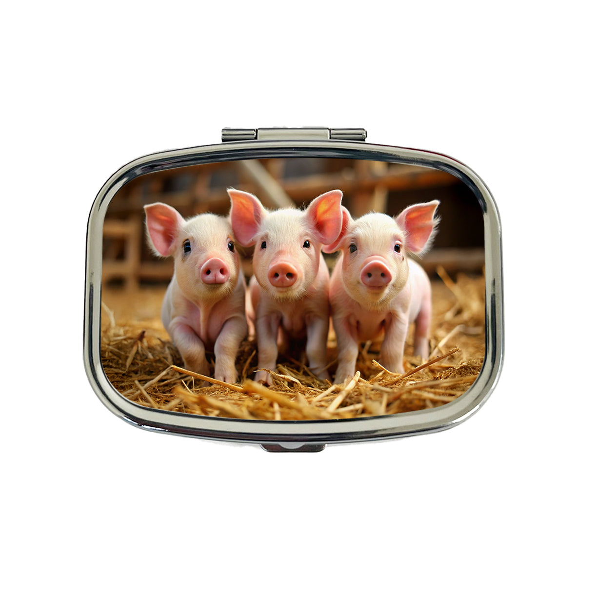 Bunch of Pink Baby Pigs Travel Pill Box Case