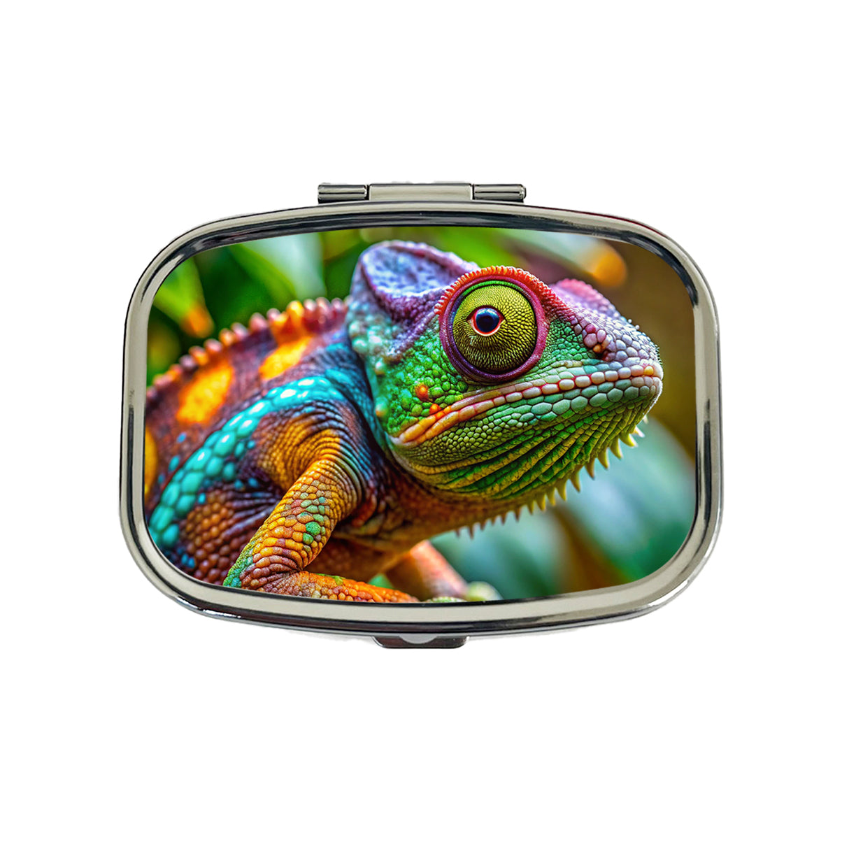 Chameleon Lizard Reptile Travel Pill Box Case