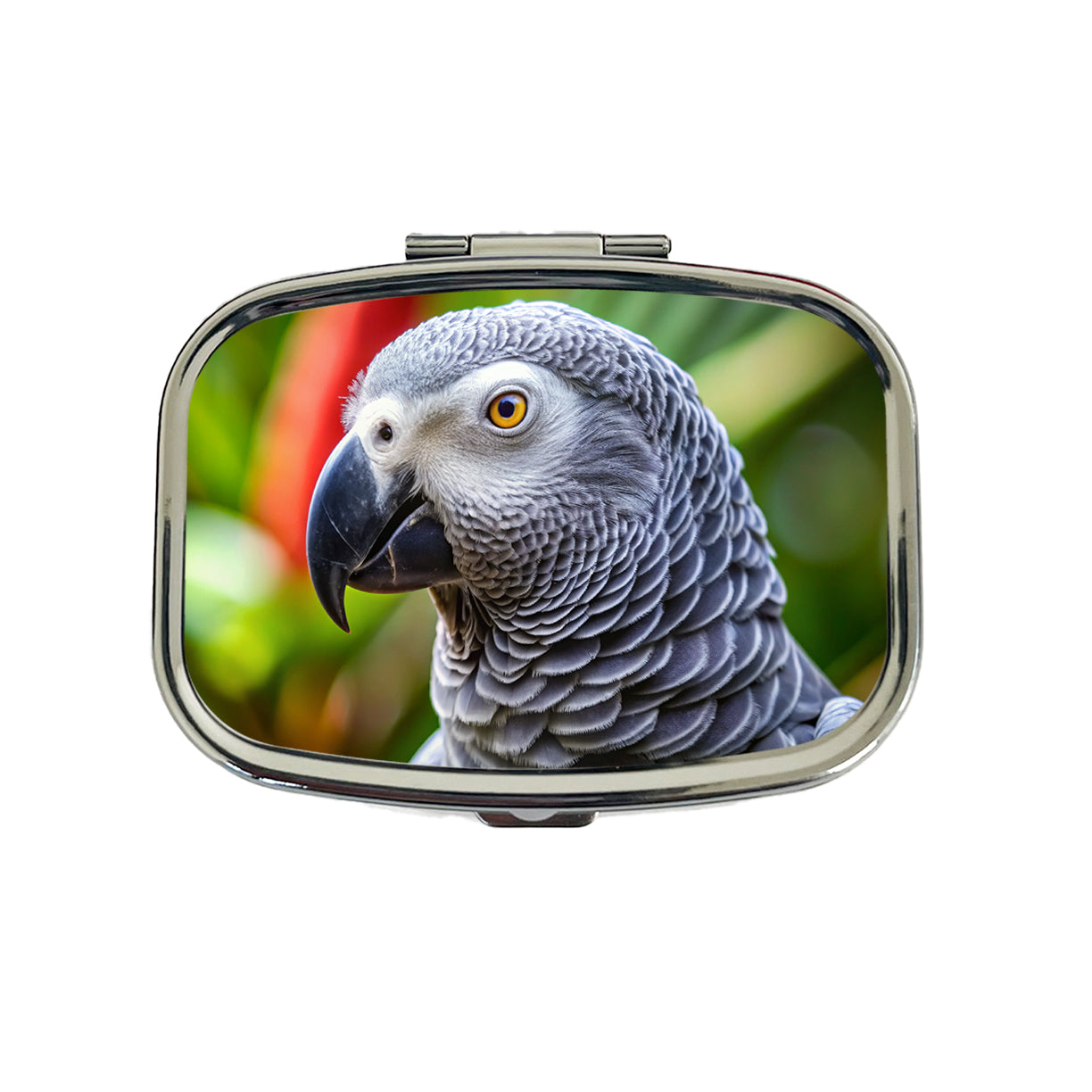 Congo African Grey Parrot Bird Travel Pill Box Case