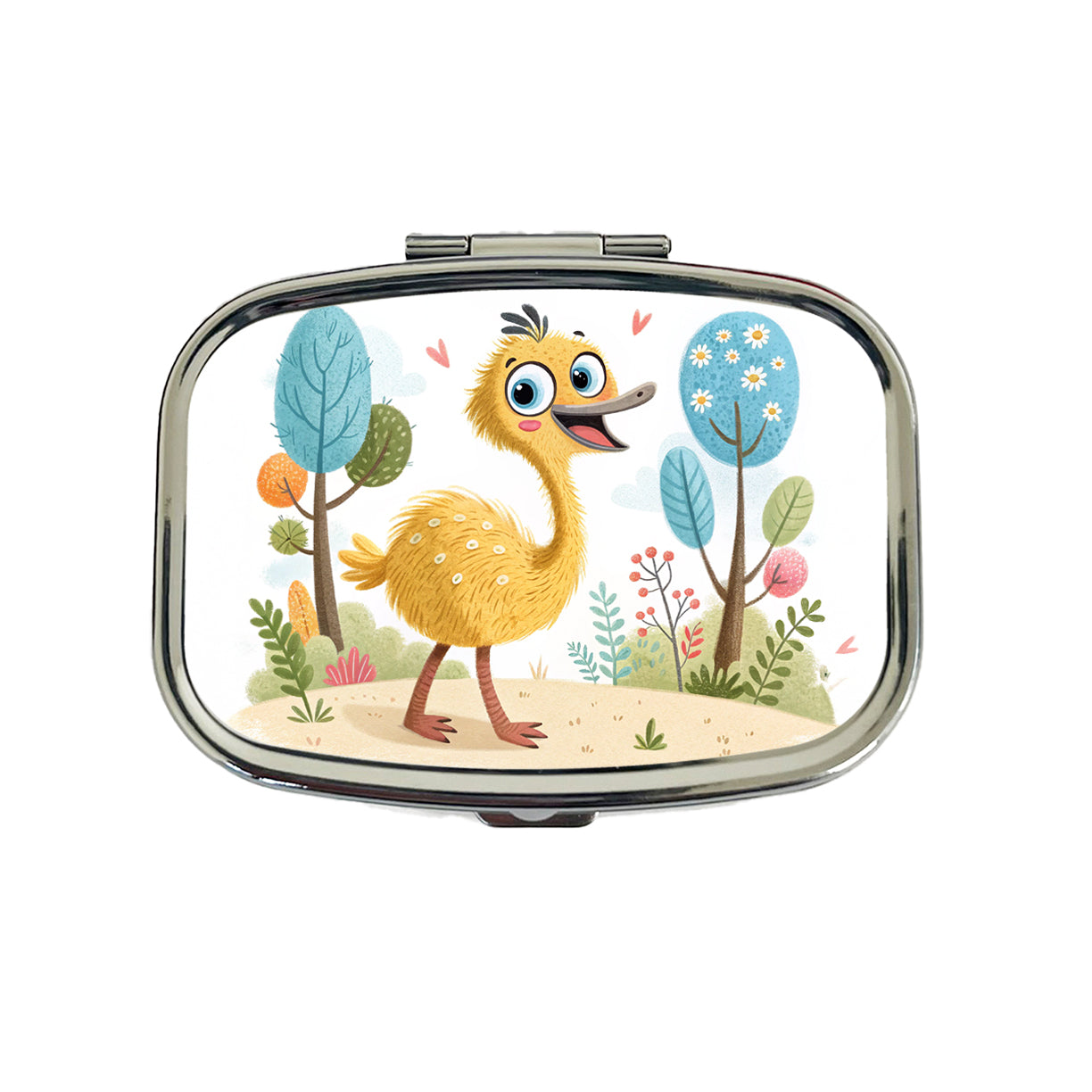 Emu Children's Illustration Style Travel Pill Box Case
