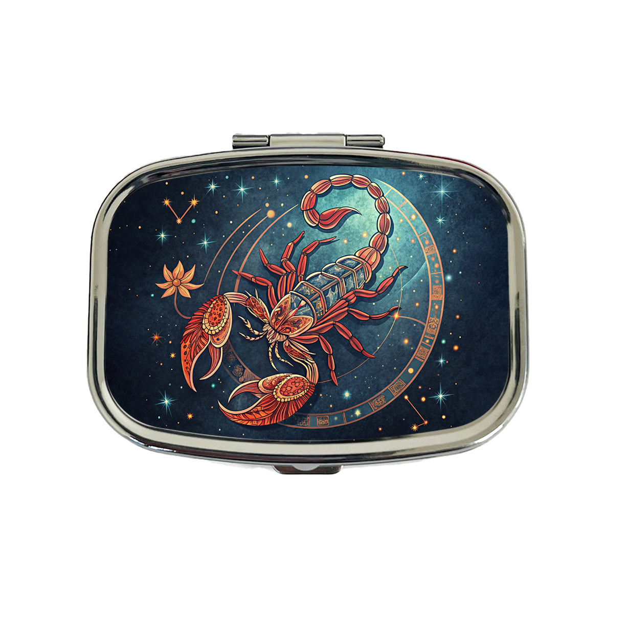 Zodiac Horoscope Symbol Scorpio Scorpion Travel Pill Box Case