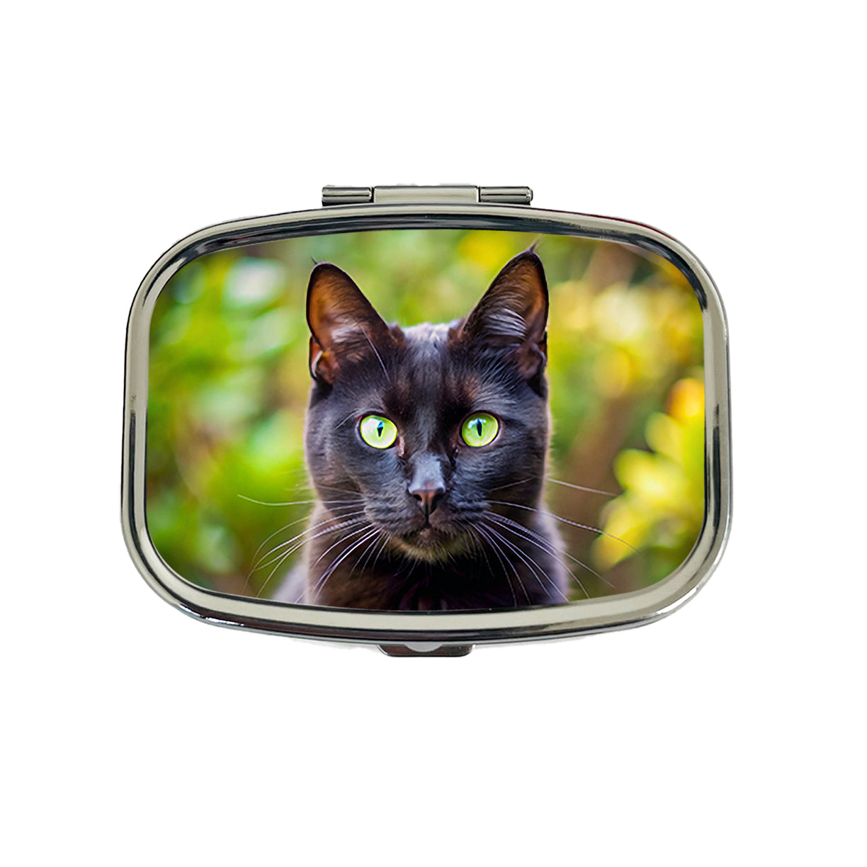 Black Cat Photo Travel Pill Box Case