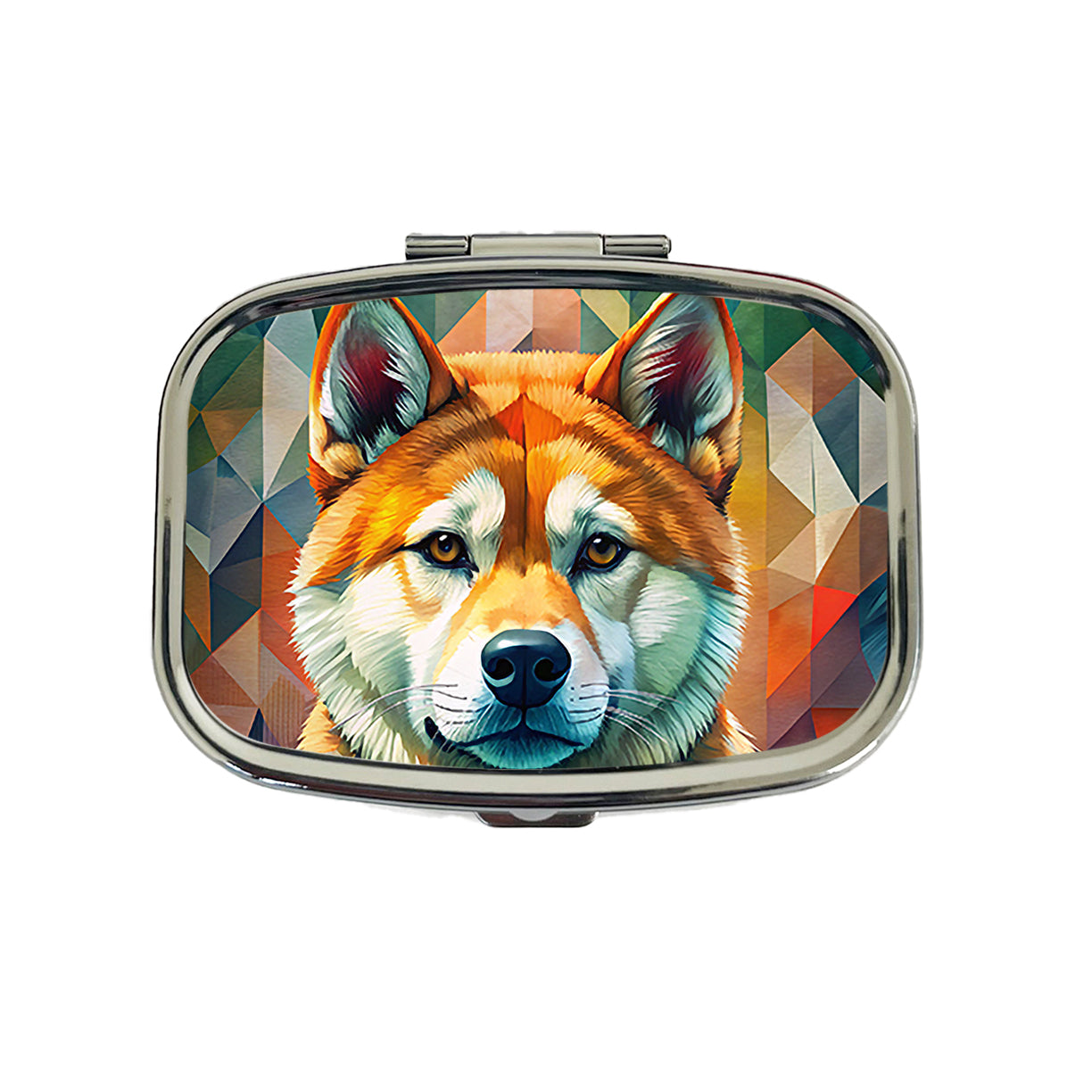 Akita Dog Contemporary Art Travel Pill Box Case