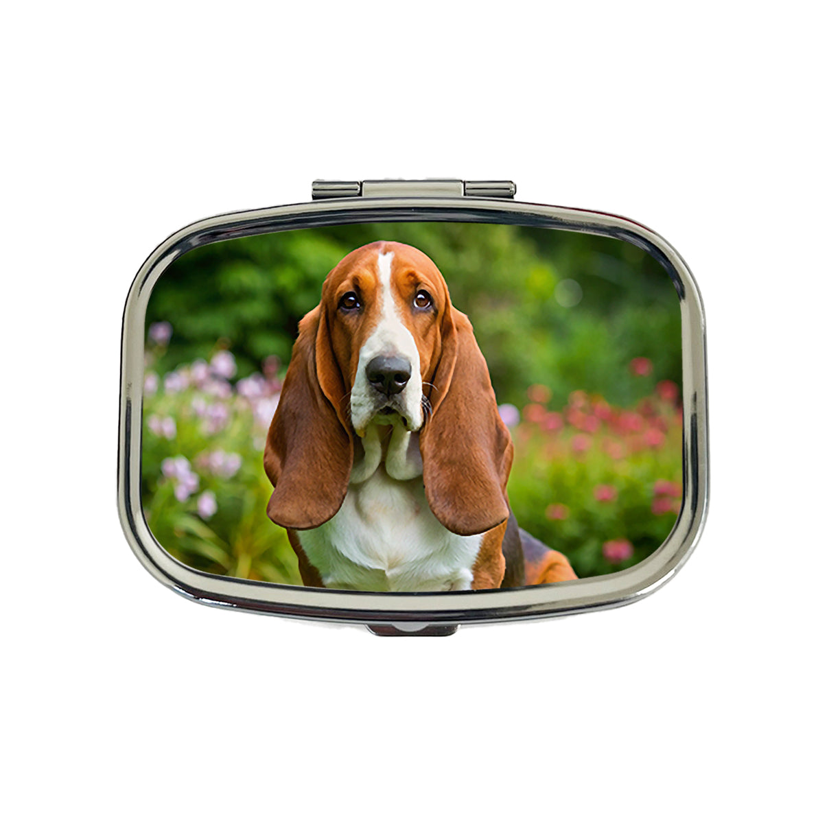 Basset Hound Dog Photo Travel Pill Box Case