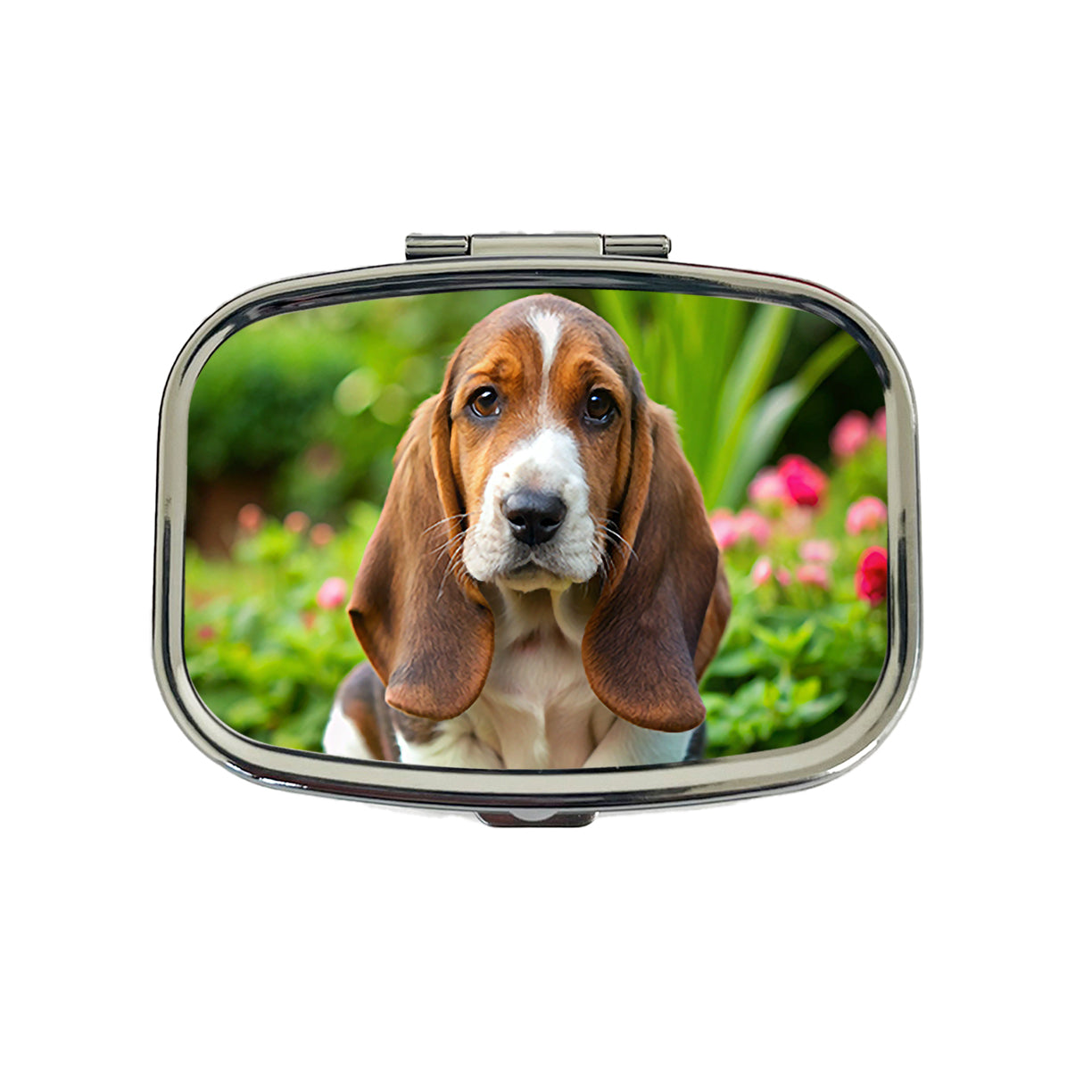 Basset Hound Dog Puppy Photo Travel Pill Box Case