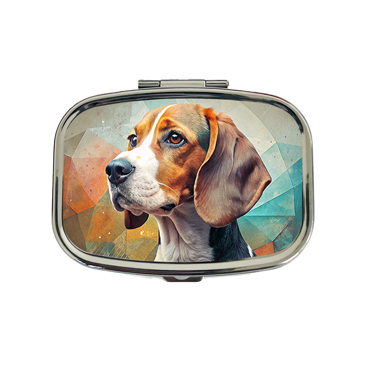 Beagle Dog Contemporary Art Travel Pill Box Case