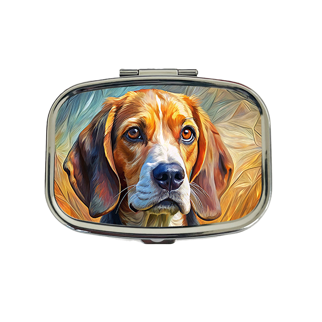 Beagle Dog Expressionism Art Travel Pill Box Case